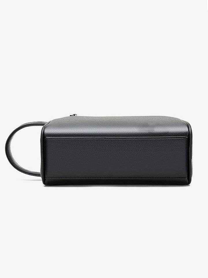 Premium Soft Leather Men's Travel Toiletry Bag – Luxury Cosmetic & Wash Pouch