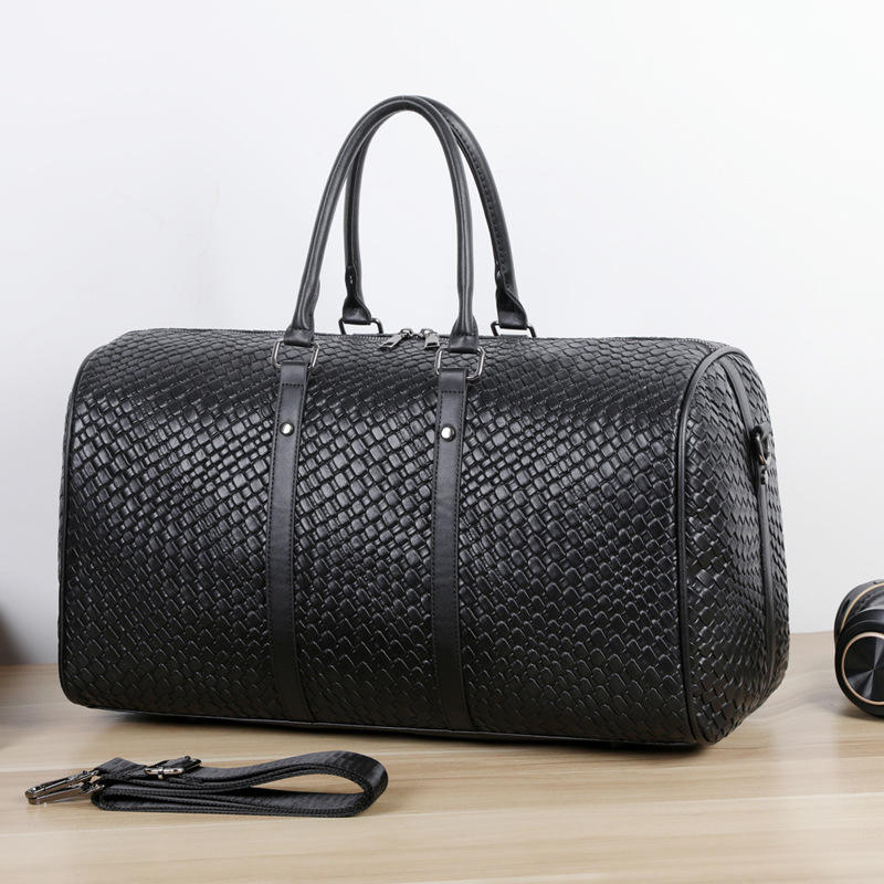 Premium Waterproof PU Leather Travel Duffel – Large Capacity Weekend Bag