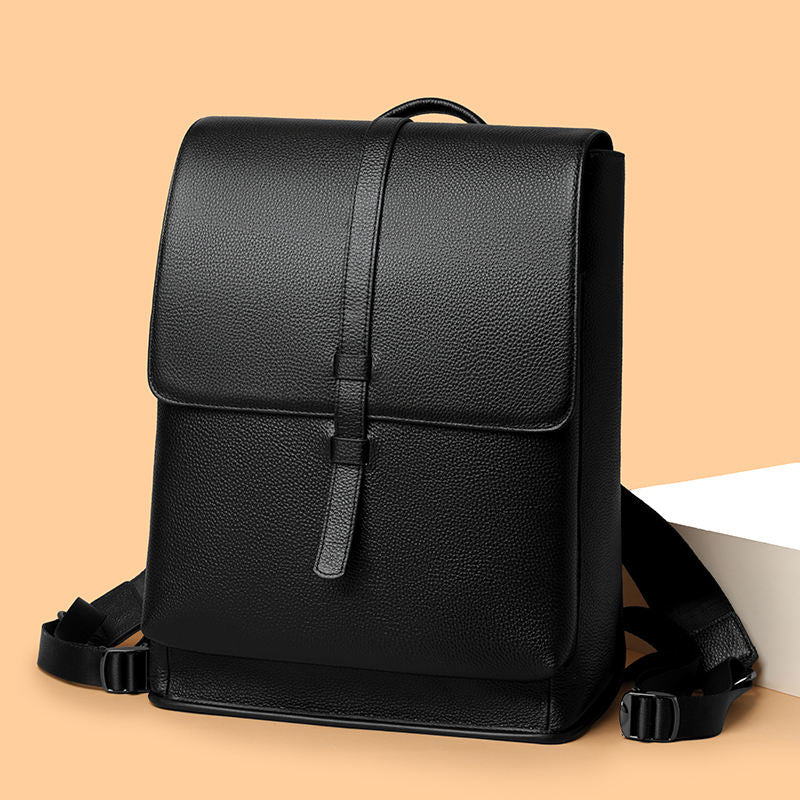 Premium Waterproof Leather Backpack – Large Capacity Laptop & Travel Companion