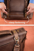 Premium Leather Messenger Bag – Laptop Briefcase & Office Satchel