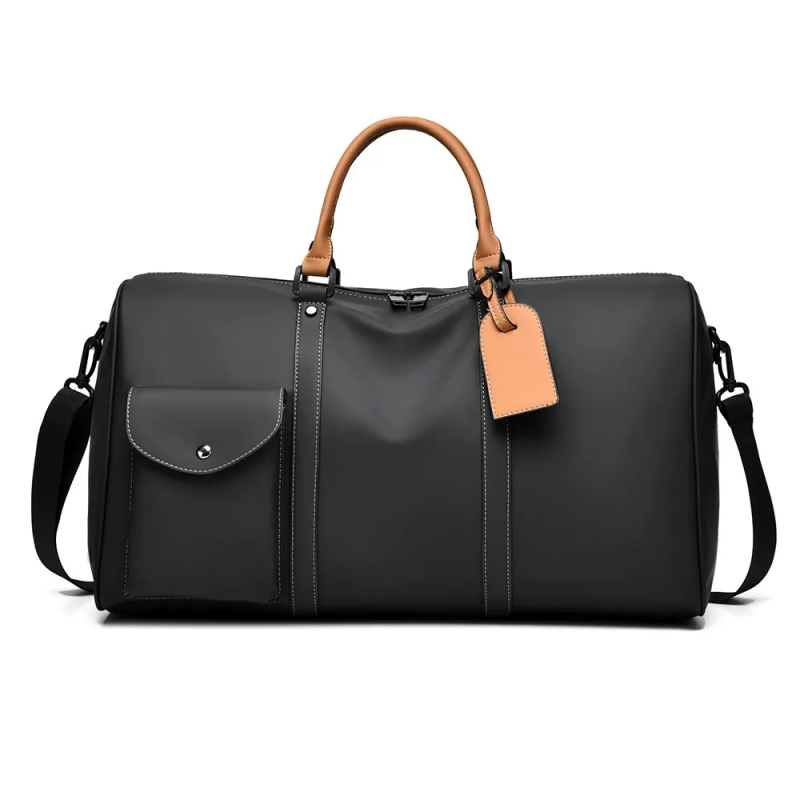 Luxury Water‑Resistant Leather Travel Duffel – Adjustable Strap & Multi‑Pocket Design