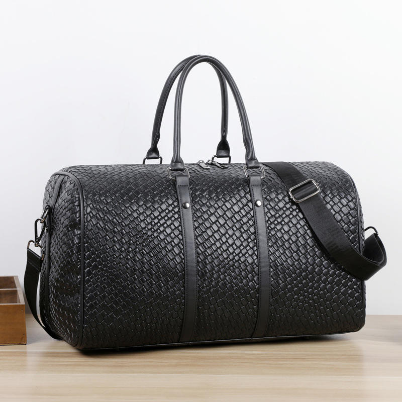 Premium Waterproof PU Leather Travel Duffel – Large Capacity Weekend Bag
