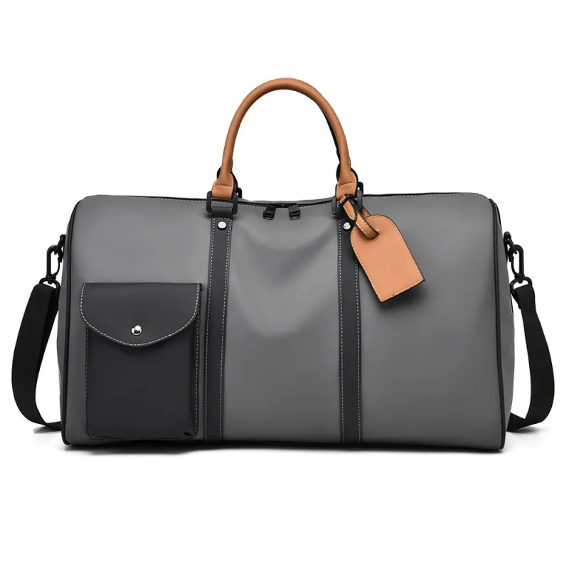 Luxury Water‑Resistant Leather Travel Duffel – Adjustable Strap & Multi‑Pocket Design